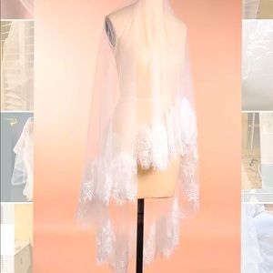 Ivory 6 foot lace veil